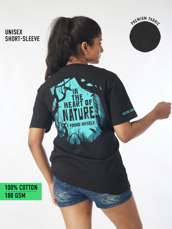 Unisex Short-Sleeve (Black) – Large Back Print – In the Heart of Nature