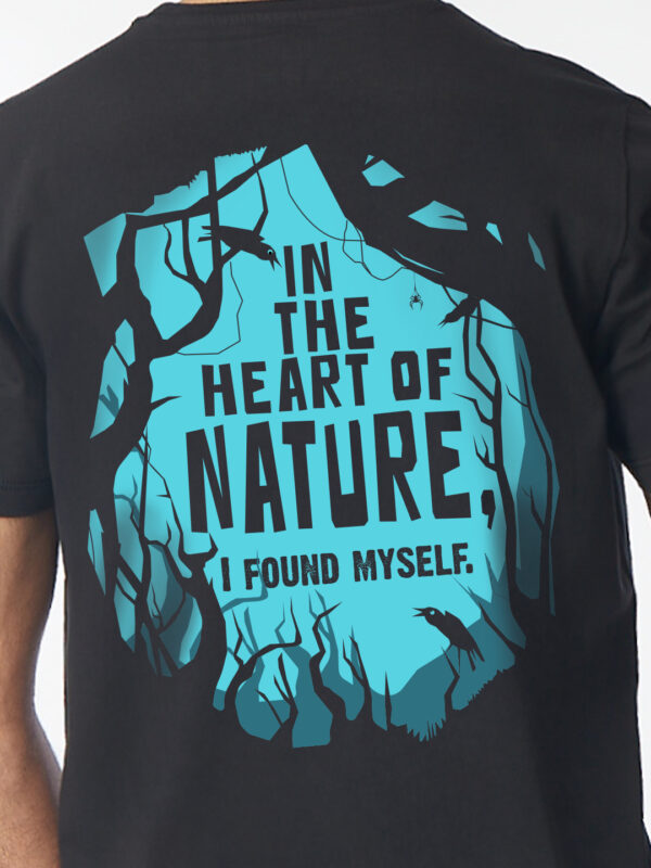 Unisex Short-Sleeve (Black) – Large Back Print – In the Heart of Nature